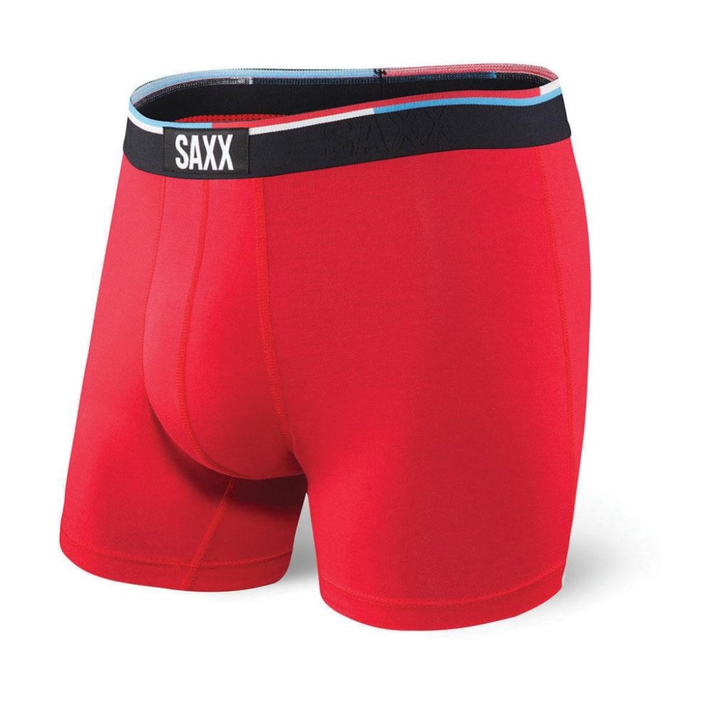 Saxx Vibe Red Boxer Brief Slim Fit Extra Ball Room